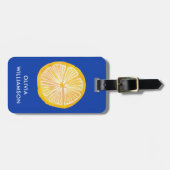 Gepersonaliseerde Lemon Citrusvruchten Bagagelabel (Voorkant horizontaal)
