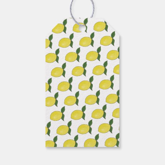 Gepersonaliseerde Lemon Favor Behuizing Label Cadeaulabel (Achterkant)