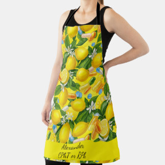 Gepersonaliseerde Lemon & Pillen Apotheek Keuken Schort