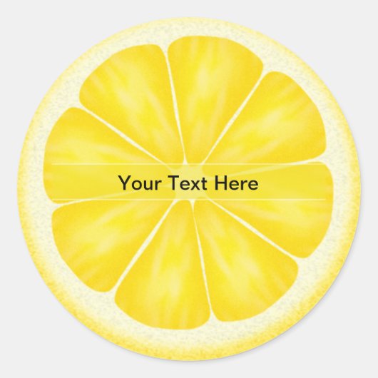 Gepersonaliseerde Lemon Slice Stickers (Voorkant)