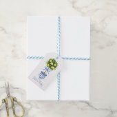 Gepersonaliseerde Lemon Topiary, Chinoiserie Cadeaulabel (Met Touw)