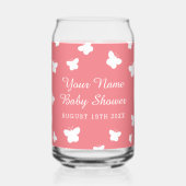 Gepersonaliseerde lente baby shower party blikbril blikvorm glas (Achterkant)