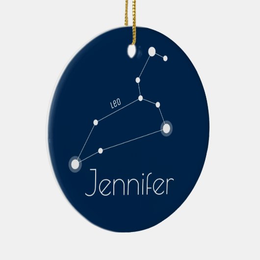 Gepersonaliseerde Leo Constellation Ornament (Rechts)