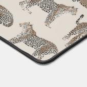 Gepersonaliseerde Leopard Print Aangepaste naam Bureaumat (Hoek)