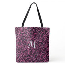Gepersonaliseerde Leopard Print Canvas tas