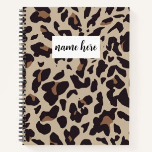 Gepersonaliseerde Leopard Print Notitieboek