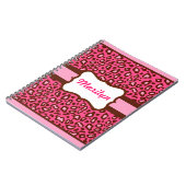 Gepersonaliseerde Leopard Print Notitieboek (Linkerzijde)