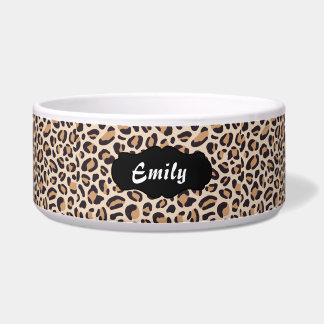 Gepersonaliseerde Leopard Print Pet Feeding Bowl Voerbakje