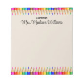 Gepersonaliseerde Leraar Afstuderen Gift Back 2 Sc Notitieblok (Voorkant)