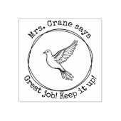 Gepersonaliseerde leraar Dove Great Work Classroom Rubberstempel (Afrduk)