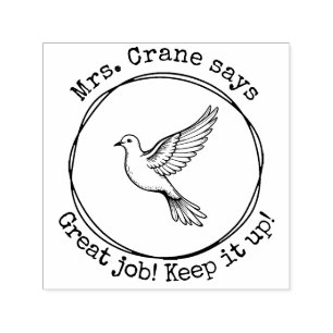 Gepersonaliseerde leraar Dove Great Work Classroom Zelfinktende Stempel