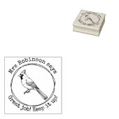 Gepersonaliseerde Leraar Kardinaal Groot Werk Klas Rubberstempel (Gestempeld)