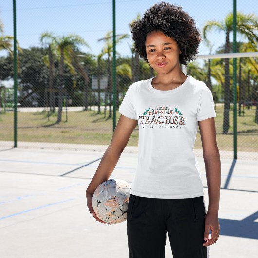 Gepersonaliseerde Leraar Kerstcadeau Aangepaste na T-shirt