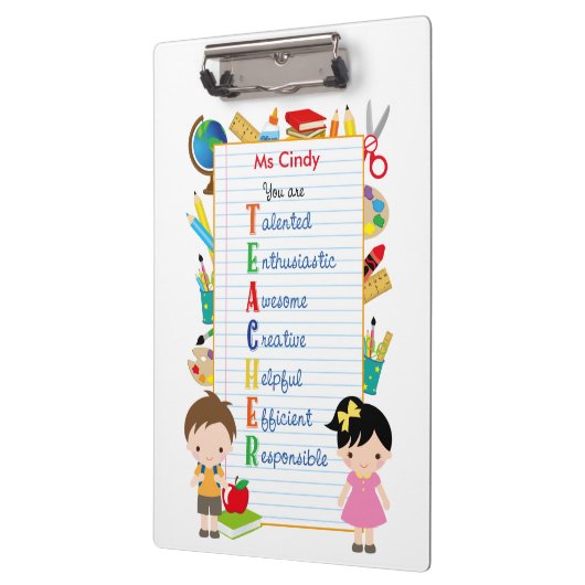 Gepersonaliseerde leraar klemborden (Stationeries) (Links)