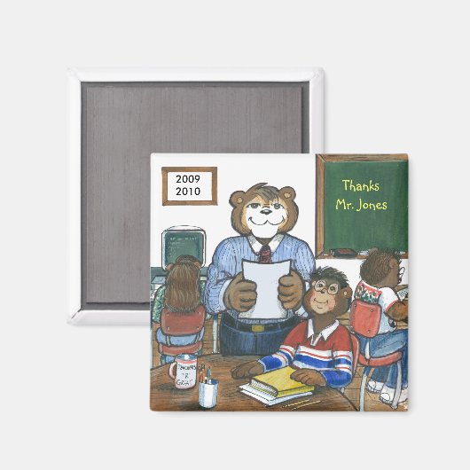 Gepersonaliseerde leraar magneet (Voorkant / Achterkant)