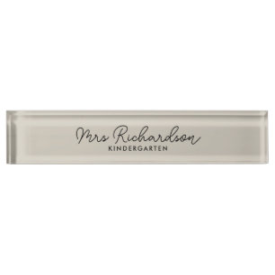 Gepersonaliseerde leraar Naam Grade Modern Boho Naambordje