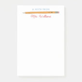 Gepersonaliseerde leraar Notitieblok geïllustreerd Post-it® Notes (Voorkant)