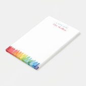 Gepersonaliseerde leraar Notitieblok Regenboog Wat Post-it® Notes (Schuin)