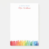 Gepersonaliseerde leraar Notitieblok Regenboog Wat Post-it® Notes (Voorkant)