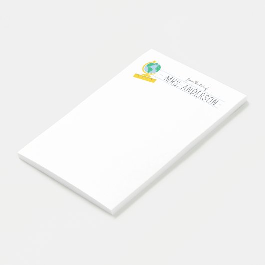 Gepersonaliseerde leraar Notitieblok Waardering Gi Post-it® Notes (Schuin)