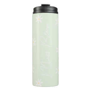 Gepersonaliseerde Leraar Pastel Daisy Thermal Tumb Thermosbeker