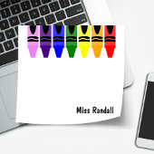 Gepersonaliseerde leraar Sticky Crayon Desk Access Post-it® Notes