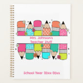 Gepersonaliseerde leraar thema maandelijkse planne planner (Voorkant)