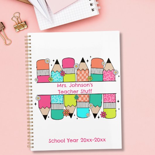 Gepersonaliseerde leraar thema maandelijkse planne planner