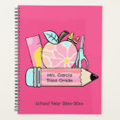 Gepersonaliseerde leraar thema maandelijkse planne planner (Voorkant)