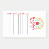 Gepersonaliseerde leraar to-do lijst regenboog post-it® notes (Voorkant)