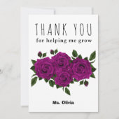 Gepersonaliseerde Leraar Waardering Gift Aangepast Bedankkaart (Voorkant)
