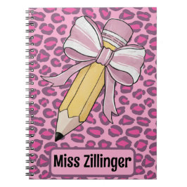 Gepersonaliseerde leraar waardering Potlood met bo Notitieboek