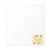 Gepersonaliseerde leraar waardering potlood notitieblok (Voorkant)