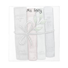 Gepersonaliseerde lerarenboeken gebonden met twine notitieblok