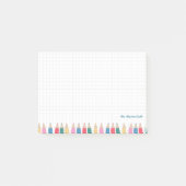 Gepersonaliseerde lerarennotities – kleurrijk potl post-it® notes (Voorkant)