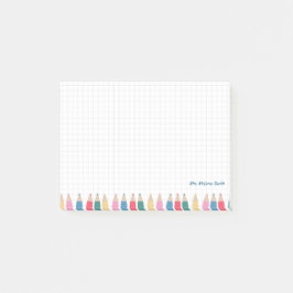 Gepersonaliseerde lerarennotities – kleurrijk potl post-it® notes
