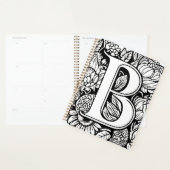 Gepersonaliseerde letter B Floral Tattoo Designer Planner (Display)