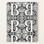Gepersonaliseerde letter B Floral Tattoo Designer Planner (Achterkant)