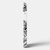 Gepersonaliseerde letter B Zwart Wit Tattoo Bloeme Case-Mate iPhone Case (Achterkant / Links)