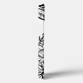 Gepersonaliseerde letter B Zwart Wit Tattoo Bloeme Case-Mate iPhone Case (Achterkant / Rechts)