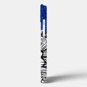 Gepersonaliseerde letter D Glitter Tattoo Flowers Case-Mate iPhone Case (Achterkant / Links)