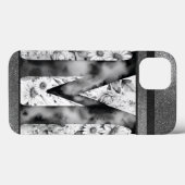 Gepersonaliseerde letter M Elegante Bloemen Waterv Case-Mate iPhone Case (Achterkant (horizontaal))