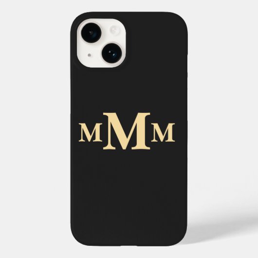 Gepersonaliseerde letter "M" monogram Sjabloon Case-Mate iPhone Case (Achterkant)