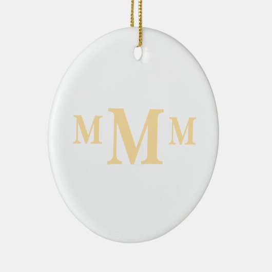 Gepersonaliseerde letter "M" monogram Sjabloon Keramisch Ornament (Rechts)
