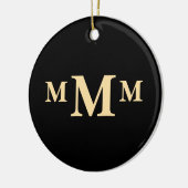 Gepersonaliseerde letter "M" monogram Sjabloon Keramisch Ornament (Links)