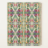 Gepersonaliseerde letter R Floral Waterverf Notiti Planner (Achterkant)