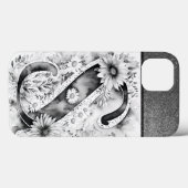 Gepersonaliseerde letter S Elegante Bloemen Waterv Case-Mate iPhone Case (Achterkant (horizontaal))