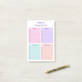 Gepersonaliseerde leuk om te doen lijst post-it® notes (Op bureau)