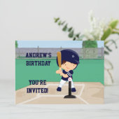 Gepersonaliseerde Leuke de cartoonspeler van het Kaart (Staand voorkant)