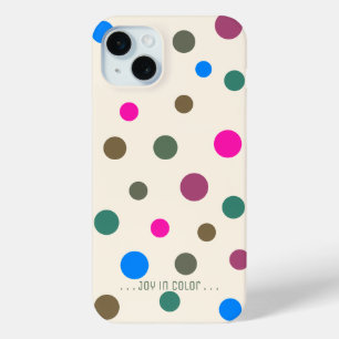 Gepersonaliseerde leuke en elegante kleurrijke cir iPhone 15 mini hoesje